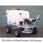 50, 100, or 200 Gallon 4-Wheel Nursery Cart Sprayers