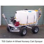 50, 100, or 200 Gallon 4-Wheel Nursery Cart Sprayers