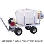 200 Gallon 4-Wheel Nursery Cart Sprayers